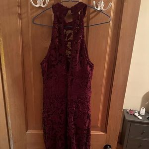 Dex burgundy lace dress. Midi length. Size XS or 2/4